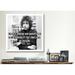 Winston Porter Icons, Heroes & Legends Bob Dylan Quote Photographic Print on Canvas in Black/White | 12 H x 12 W x 1.5 D in | Wayfair