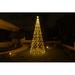 The Holiday Aisle® LED Cone Tree w/ Collapsible Base Lighted Display Metal in White | 144 H x 60 W x 60 D in | Wayfair 61507