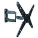 Symple Stuff Claudette Slim Full-Motion Curved TV Universal Wall Mount Holds up to 77 lbs, Steel in Black | 16.9 H x 17.3 W x 2 D in | Wayfair