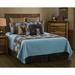 Loon Peak® Sprowston Faux Leather Reversible Coverlet Set Linen in Blue | Twin Coverlet + 2 Additional Pieces | Wayfair