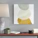 George Oliver 'Platelet IV' by June Erica Vess - Painting on Canvas in Gray/White/Yellow | 20 H x 20 W x 1.25 D in | Wayfair