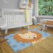 White 36 x 0.08 in Area Rug - Zoomie Kids Toth Orange/Brown/Blue Area Rug Polyester | 36 W x 0.08 D in | Wayfair 5A6BE766F768432AA894C90018E07251