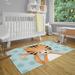 White 24 x 0.08 in Area Rug - Zoomie Kids Townsend Power Loom Polyester Orange/Gray/Teal Indoor Area Rug Polyester | 24 W x 0.08 D in | Wayfair