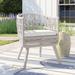 Birch Lane™ Lucan Patio Dining Armchair Wicker/Rattan in White | 33 H x 26 W x 23 D in | Wayfair 4301-1-8353