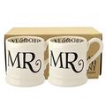 Emma Bridgewater Black Toast 'Mr & Mr' Set of 2 1/2 Pint Mugs (Boxed)