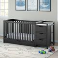 Graco Remi 4-in-1 Convertible Crib & Changer w/ Storage Wood in Gray | 35.94 H x 29.53 W x 28 D in | Wayfair 04586-21G