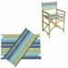 Bay Isle Home™ Outdoor Seat/Back Cushion Polyester in Blue/Brown/Gray | 0.5 H x 19 W x 24 D in | Wayfair 5267D16CC22E48CF933BAB0665ED5CCF