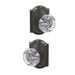 Schlage Custom Alexandria Glass Knob w/ Camelot Rose Passage & Privacy Lock in Black | 6 H x 8.031 W x 2 D in | Wayfair FC21ALX530CAM