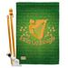 Breeze Decor Erin Go Bragh Spring St Patrick 2-Sided Polyester 40 x 28 in. Flag Set in Green | 40 H x 28 W in | Wayfair