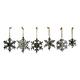 The Holiday Aisle® 6 Piece Hanging Galvanized Folding Snowflakes w/ Bells Holiday Shaped Ornament Set Metal in Gray | Wayfair