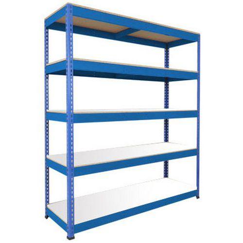 rayonnage manutan rapid 1 2440x1830x915 5 tab bleu mela