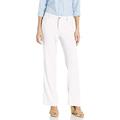 NYDJ Women's Linen Trouser Pants, Optic White, 16 30.5