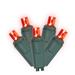 Brite Star 39322 - 50 Light 4.8 watt 17' Green Wire Red Wide Angle LED Light Christmas Light String Set