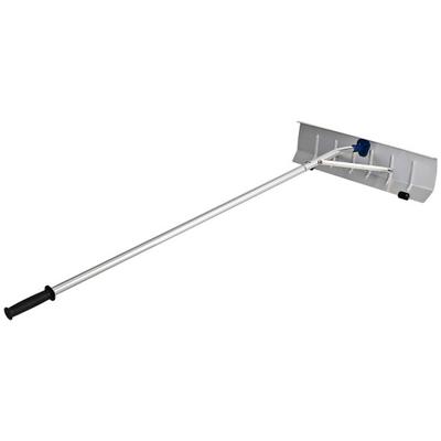 Costway 5-20 Feet Extendable Aluminum Snow Roof Rake with Wheels Handle