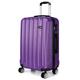 Kono Medium Hard Shell 61L Luggage Lightweight ABS with 4 Spinner Wheels Trolley Case Suitcase (Purple, 24 Inch)