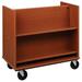 Stevens ID Systems Library Double-Sided Sloped-Shelf Book Cart, Wood in Red/Brown | 36 H x 36 W x 20 D in | Wayfair 88506 Z36-023