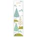 Zoomie Kids Zamora Sweet Forest Creatures Sitting Under Trees Personalized Growth Chart Canvas in Green | 39 H x 10 W x 0.2 D in | Wayfair