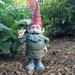 HomeStyles Old World Gnomes Rumple Thumbs Up Gnome Garden Statue Concrete/Stone in Gray/Green/Red | 14.5 H x 6.75 W x 5.25 D in | Wayfair 36006