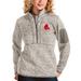 Women's Antigua Oatmeal Boston Red Sox Fortune Quarter-Zip Pullover Jacket