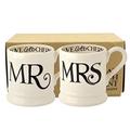 Emma Bridgewater Black Toast 'Mr & Mrs' Set of 2 1/2 Pint Mugs Boxed