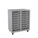 Hirsh Industries Space Solutions Hirsh Mobile 16 Cubby w/ Bins Metal in Gray | 36 H x 30 W x 18 D in | Wayfair 22604