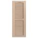 Alpha Shutters Cathedral Top Custom Open Louver Shutters Pair Vinyl, Solid Wood in Brown | 75 H x 18 W x 1 D in | Wayfair L318075730