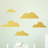 Isabelle & Max™ 5 Piece Cloud Wall Decal Set Vinyl in Yellow | 8 H x 24 W in | Wayfair 778EA45388264F4595A0419473F80FED