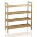 Symple Stuff 16 Pair Shoe Rack Solid Wood in Brown | 31.35 H x 27 W x 10.7 D in | Wayfair 4SR1668