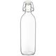 BORMIOLI ROCCO ‘Emilia’ Multipurpose Glass Bottles (Set of 6) (1L) – Glass Airtight Preserve Bottles with Swing-Top Lids – Water Bottles for Fridge/Oil Bottles for Kitchen – Dishwasher Safe