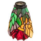 August Grove® Wanneroo 6.5" H Glass Bowl Ceiling Fan Fitter Shade ( Screw On ) in Glass in Orange | 6.5 H x 5 W x 5 D in | Wayfair