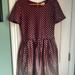 Lularoe Dresses | Elegant Lularoe Amelia | Color: Red/Silver | Size: L