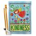 Breeze Decor Sow Seeds of Kindness 2-Sided Polyester 40 x 28 in. Flag Set in Blue/Green | 40 H x 28 W x 1 D in | Wayfair