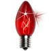 The Holiday Aisle® C9 Twinkle Transparent Bulb in Red | 1.18 H x 1.18 W x 2.63 D in | Wayfair BU-C9-TWK-RED-7W-TD