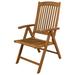 Highland Dunes Avalon Folding Teak Patio Dining Chair Wood in Brown | 42 H x 23 W x 27 D in | Wayfair 60062