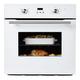 Cookology COF605WH 60cm 65 Litre Capacity, Installed Built In Electric Fan Oven, Integrated Single Fan Oven with Mechanical Dial Timer and Grill - in White