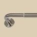 Block Out Wrap Around Curtain Rod, 66" to 120", Brushed Nickel