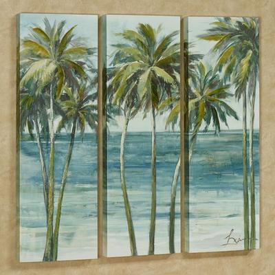 Tropical Getaway Triptych Canvas Wall Art Multi Co...