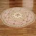 Leila II Aubusson Round Rug, 5'6" Round, Cream