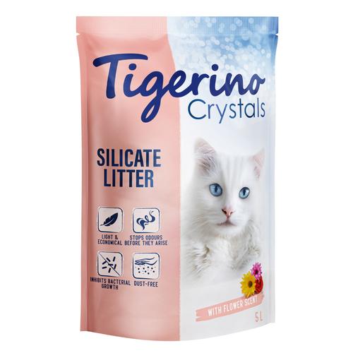 6x 5l Tigerino Crystals Katzenstreu – Blütenduft