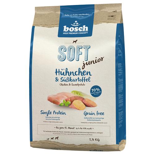 3 x 2,5kg Junior Hühnchen & Süßkartoffel bosch HPC Soft Hundefutter trocken