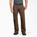 Dickies Men's Relaxed Fit Duck Carpenter Pants - Rinsed Timber Brown Size 36 X 34 (DU250)