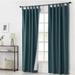 Alcott Hill® Mcgowen 100% Cotton Solid Room Darkening Thermal Tab Top Curtain Panels Metal in Green/Blue | 84 H in | Wayfair