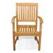 Highland Dunes Cyrilmagnin Teak Patio Dining Chair Wood in Brown/Yellow | 36.5 H x 24.25 W x 21 D in | Wayfair 1976C40D41224D68AA915973B539E4D7