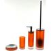 Latitude Run® Ezrol 4-Piece Bathroom Accessory Set Glass, Wood in Orange | Wayfair Gedy TI180-67