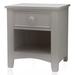 Three Posts™ Baby & Kids Amiya 1 - Drawer Solid Wood Nightstand in Gray Wood in Brown/Gray | 21 H x 19 W x 16 D in | Wayfair
