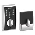 Schlage Touch Keyless Touchscreen Deadbolt w/ Century Trim Zinc in Gray | 9.31 H x 5.13 W x 4.63 D in | Wayfair BE375CEN625