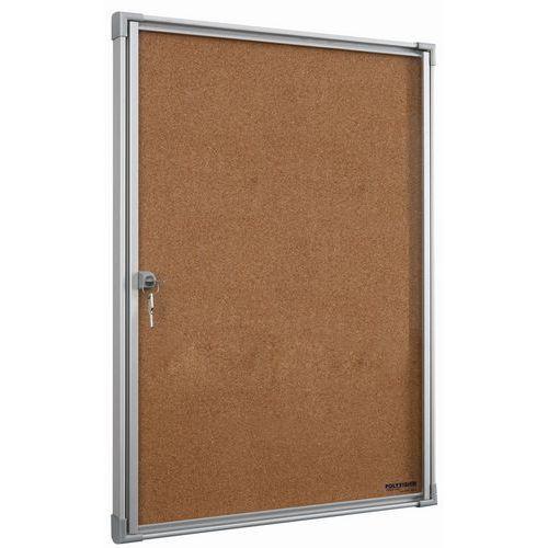 mini vitrine d'affichage extra plate 6f a4 fond liege desi gn