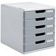 Module Classement 5 Tiroirs Coloris Gris - Multiform