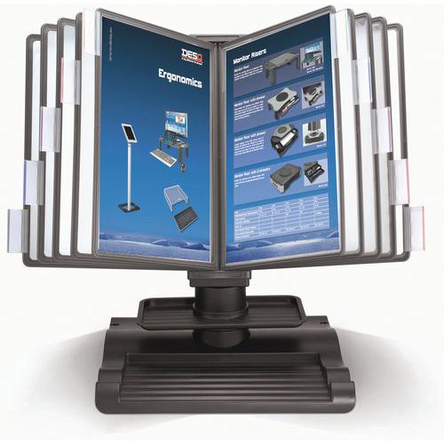 kit pupitre avec compartiment - 10 poches pour 20 feuilles a4 - desq