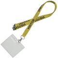 We Print Lanyards Yellow Visitor Lanyard ID Card Pass Badge Holder Neck Strap with Safety Breakaway & Trigger Clip. Includes PVC Wallet Pass Holder. (Pack of 25)